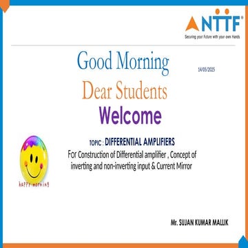 DIFFERENTIAL AMPLIFIER( 2nd semester) .pptx