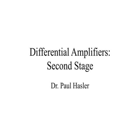 DIFFERENTIAL AMPLIFIER using MOSFET | PPTX