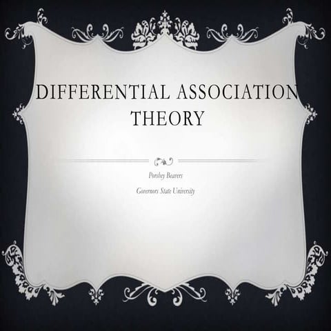 Differential association theory p. beavers