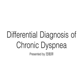 Differential diagnosis of chronic d...