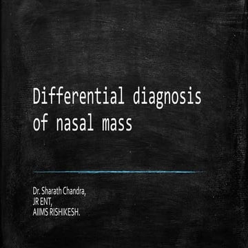 Differential diagnosis of nasal mass