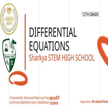 Differential Equation (Ahmed Abdelfattah Samir , Mohamed Mahmoud Hanafy).pptx