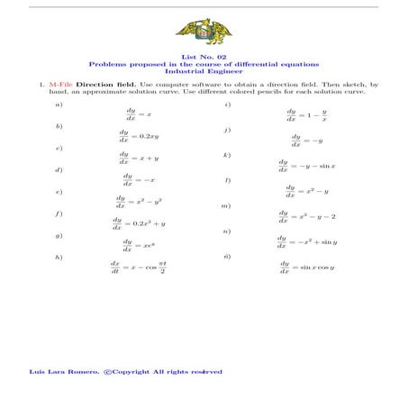 Differential equation( list 02)