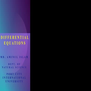 Differential equations