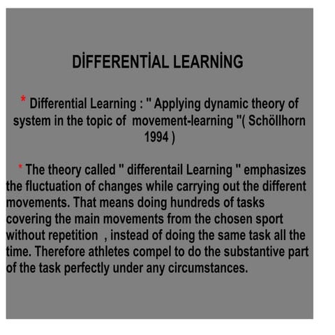 Differential learning | ODP