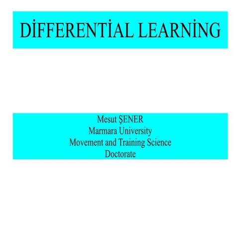 Differential learning | ODP