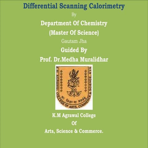 Differential Scanning Colorimetry