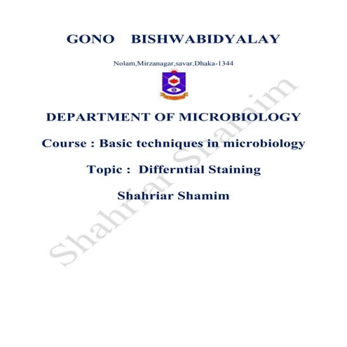 Differential staining