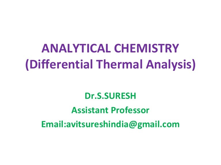 Differential thermal analysis