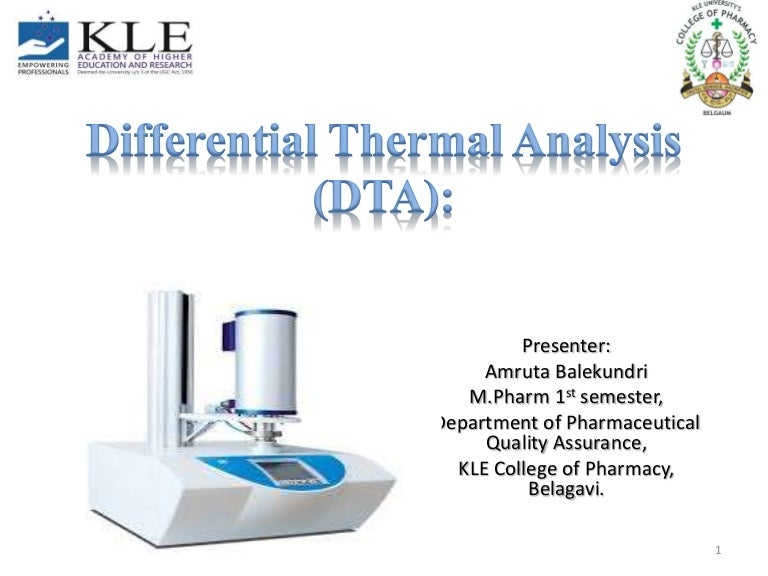 Differential thermal analysis(dta)