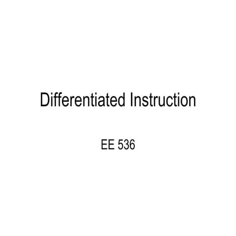 Differentiated  Instruction