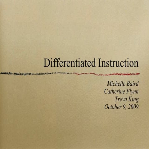 Differentiated instruction