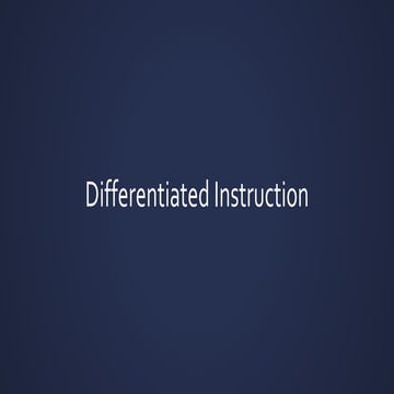 Differentiated instruction.summer workshop.2015