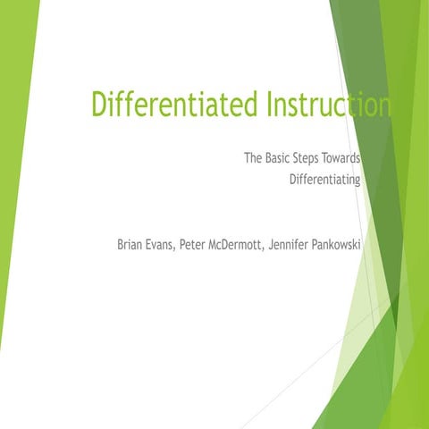 Differentiated instruction 