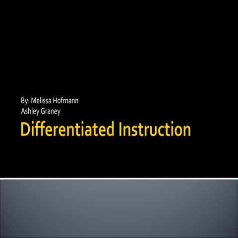 Differentiated Instruction powerpoint