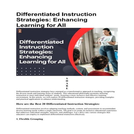 Differentiated Instruction Strategies: Enhancing Learning for All
