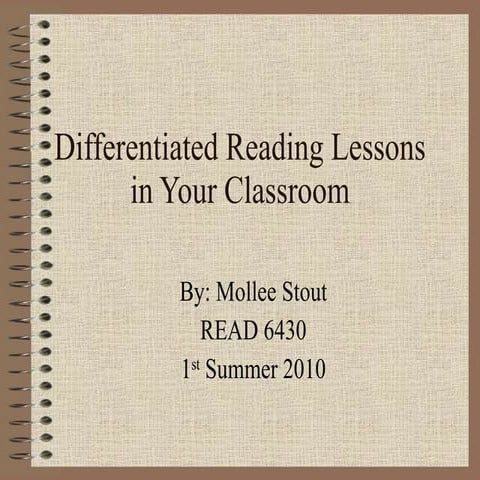 Differentiated reading lessons in your classroom