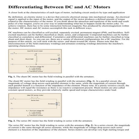 Differentiating dc n ac mtrs