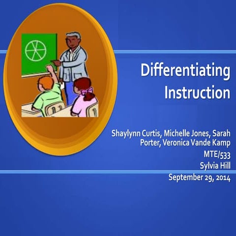 Differentiating instruction