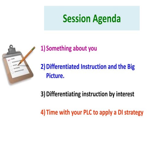 Differentiating instruction by interest