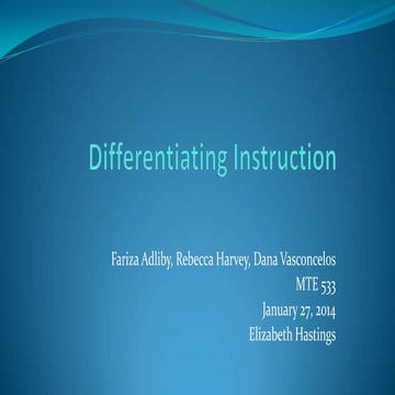 Differentiating instruction draft 2 | PPTX