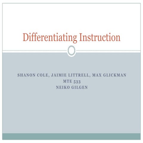 Differentiating instruction presentation 2
