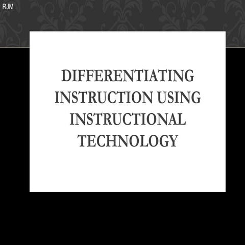 Differentiating instruction through technology