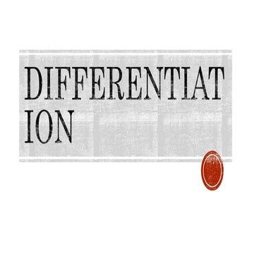 Differentiation