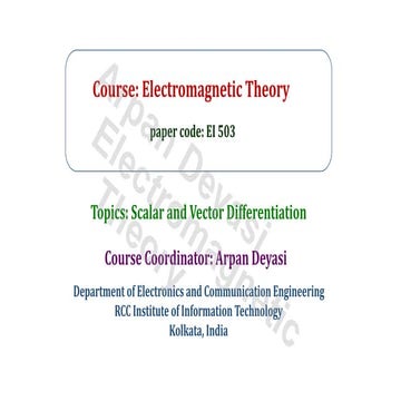 Scalar and vector differentiation