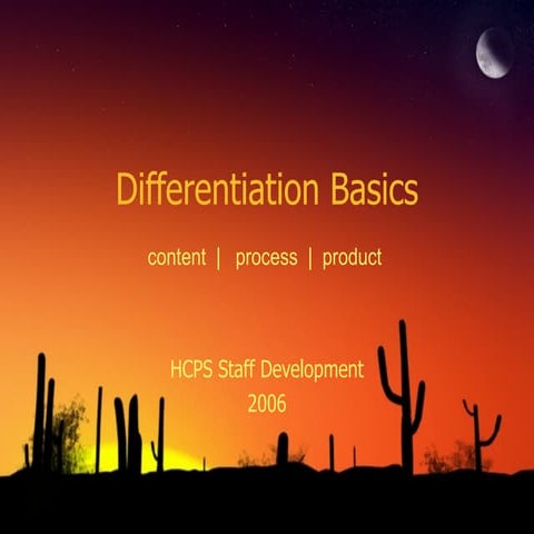Differentiation Basics