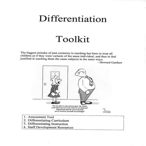 Differentiation Toolkit