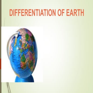 Differentiation of earth