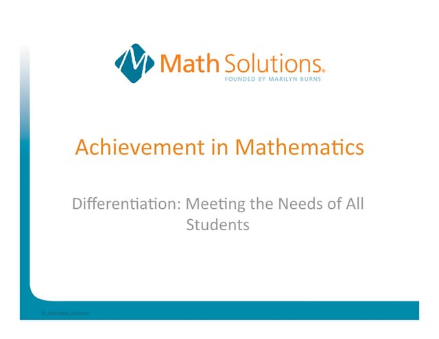 Differentiation presentation slides