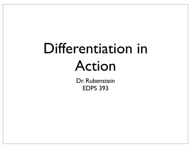 Differentiation Spring 2015