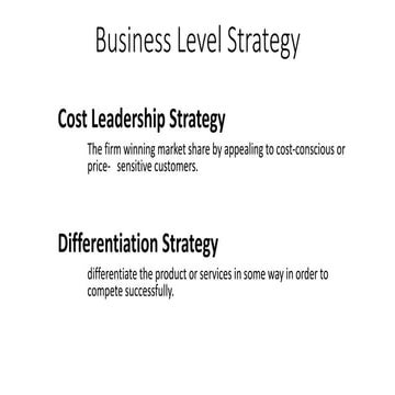 Differentiation strategy