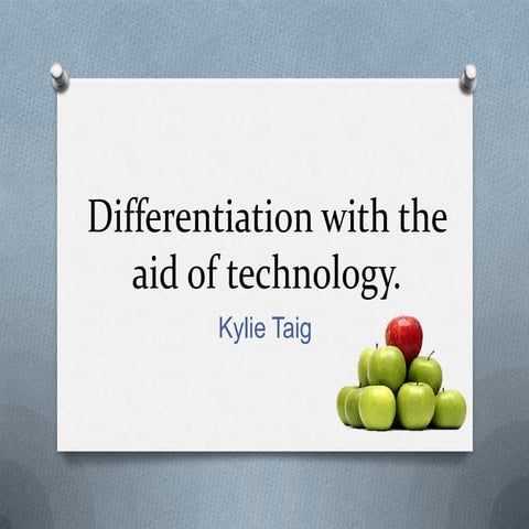 Differentiation with the aid of technology
