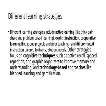 Different learning strategies.pptxDifferent learning strategies Different lea...