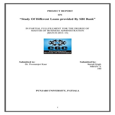 Different loans by sbi bank