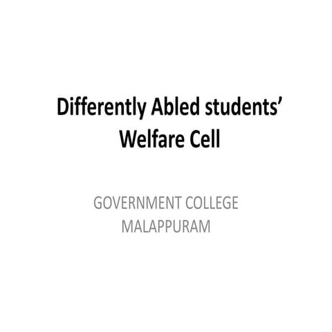 Differently Abled students’ Welfare Cell.pptx