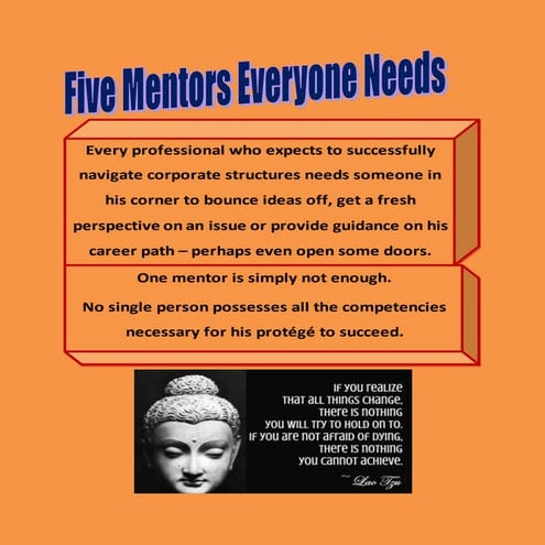 Five Mentors Everyone Needs!!