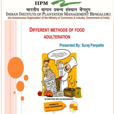 Different methods of food adulteration