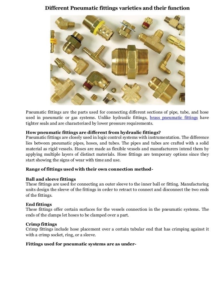 Different pneumatic fittings_varieties_and_their_function