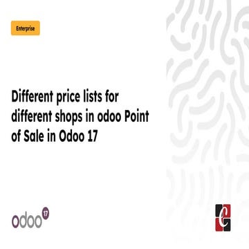 Different pricelists for different shops in odoo Point of Sale in Odoo 17