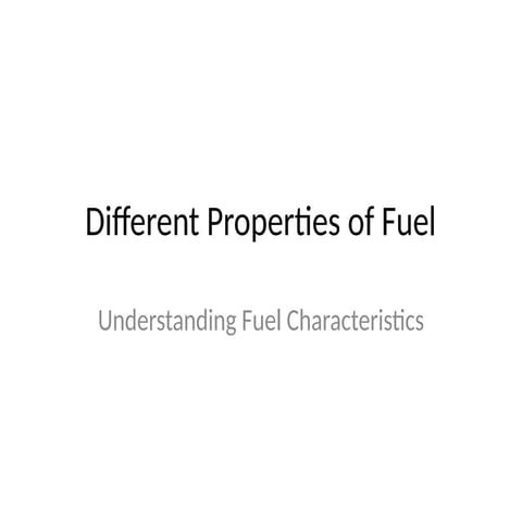 Oil Heat, Properties of Fuel Oil presentation .ppt