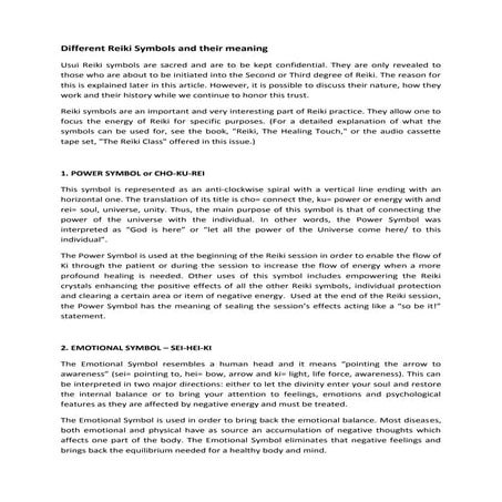 Different reiki symbols and their meaning | DOCX