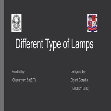 Different type of lamps