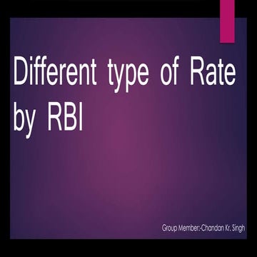 Different type of rate Controlled by RBI | PPTX
