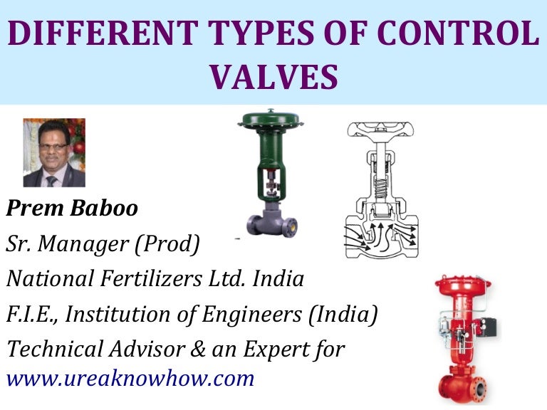 Different types of control valves