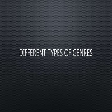 Different types of genres