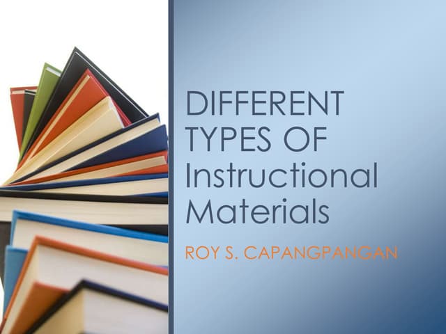 Different Types of Instructional Ma...